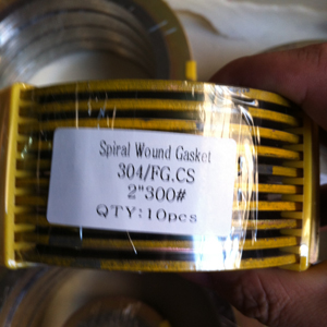 Spiral Wound Gasket, SS 304, Graphite Filler, 300#, RF